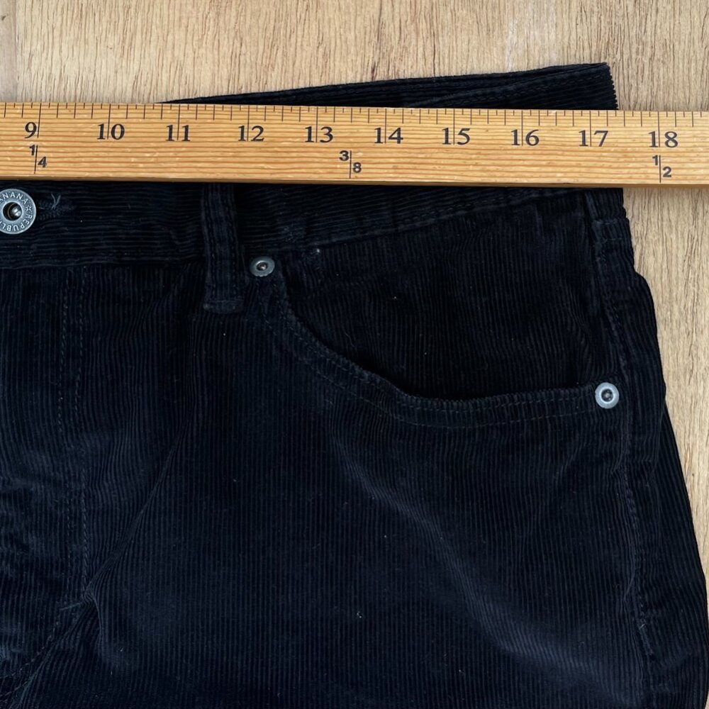 BANANA REPUBLIC PIMA COTTON CORDUROY STRAIGHT JEANS MEN’S sz 34W 34L Black - Picture 9 of 12